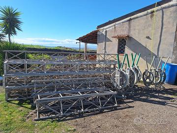 Piantane con Carrucole per passaggio di cavi