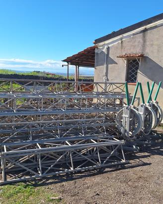 Piantane con Carrucole per passaggio di cavi