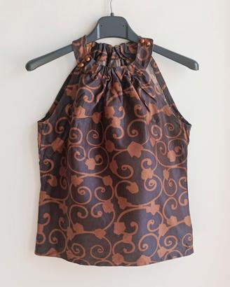 Top halterneck y2k vintage handmade sartoriale  S