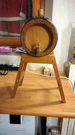 Botte botticella in legno con treppiedi