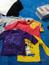 lotto 5 maglie manica lunga 2 anni bimbo