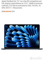 APPLE-Macbook air15" M5 16GB 512GB
