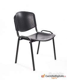 Sedia sala attesa Impilabile in Plastica NERO