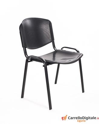 Sedia sala attesa Impilabile in Plastica NERO