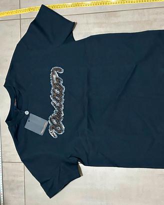 T-shirt stile Streetwear Luxury con Ricamo Corsivo
