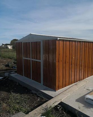 Box acciaio lamiera 327x459cm fin legno