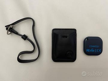 Piquadro connequ tracker tag e custoia in pelle