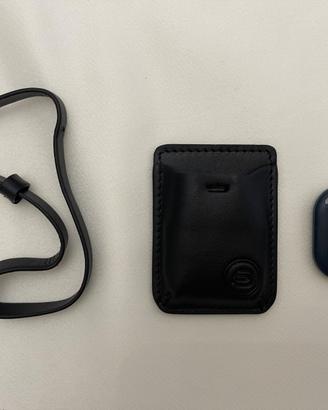 Piquadro connequ tracker tag e custoia in pelle