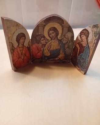Trittico pieghevole in legno