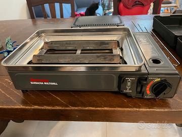 Griglia piastra bbq campeggio cartucce gas