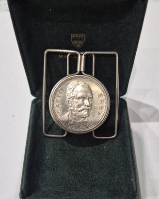 fermasoldi e medaglia carlo erba argento