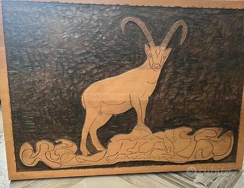 Pannello decorativo in legno intagliato a mano