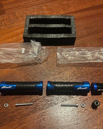 Manopole blu per manubrio Honda Hornet