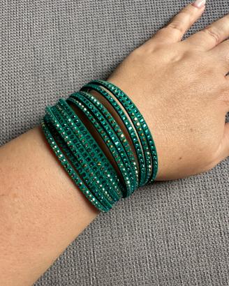 Bracciale Swarovski in pelle scamosciata
