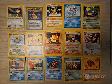 otto 15 carte pokemon vintage 