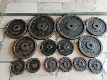 SET dischi ghisa 50kg 25mm pesi  PANATTA palestra