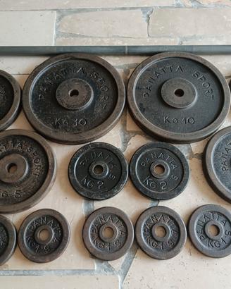 SET dischi ghisa 50kg 25mm pesi  PANATTA palestra