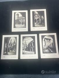 Lotto 5 cartoline vintage Verona Dandolo Bellini