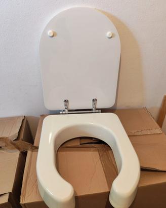 Rialzo WC con coperchio per disabili ed anziani