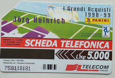 Scheda telefonica Telecom da lire 5.000