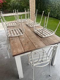 Tavolo da giardino +6 sedie