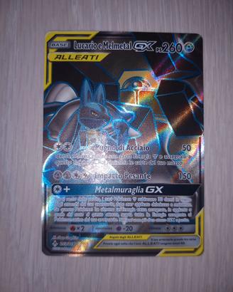 Carte Pokemon Lucario e Melmetal Gx 203/214 Ita