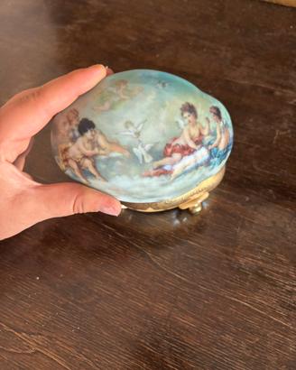 Portagioie limoges porxellana con oro zecchino 24k