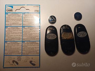 coppia di Telecomandi Cancelli CAME AT02