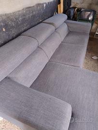 Divano a elle L 3 posti largo