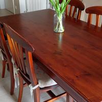 Tavolo allungabile in legno massello, aperto cm 1.