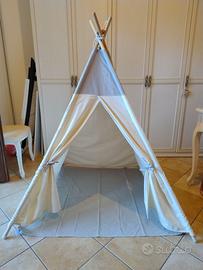 Tenda per Bambini da Gioco in Tela Indiana Teepee