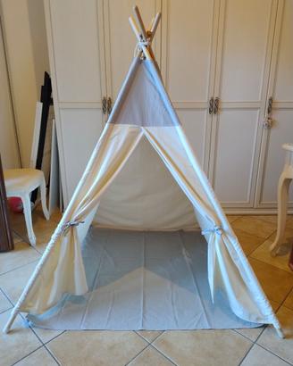 Tenda per Bambini da Gioco in Tela Indiana Teepee