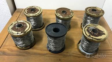 6 rocchetti di filo di ferro zincato telaini api