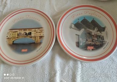 set piatti pizza Ferrarelle 