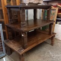 3 tavoli bassi rettangolari in legno di teak