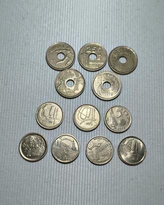 Lotto 12 monete spagnole Centimos 