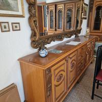 Mobile soggiorno con vetrina madia specchio tavolo