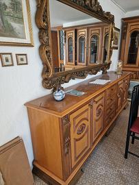 Mobile soggiorno con vetrina madia specchio tavolo