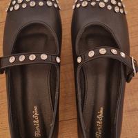 scarpe (ballerine )borchiate nere num 39