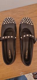 scarpe (ballerine )borchiate nere num 39