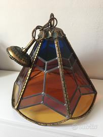 Lampadario colorato stile Tiffany lampada