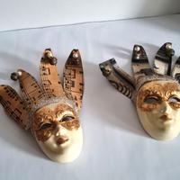 Maschere veneziane  vinta anni '80 ,decorative da