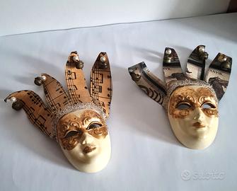 Maschere veneziane  vinta anni '80 ,decorative da