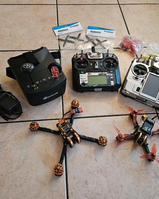 Kit droni FPV - 2 droni + 2 radiocomandi + visore