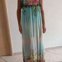 Abito floreale da cerimonia con decorazione