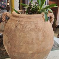 Antico orcio in terracotta- manici a torciglione