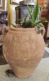 Antico orcio in terracotta- manici a torciglione