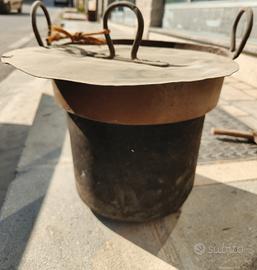 Paiolo/pentola in rame antico– fine‘800/inizio‘900