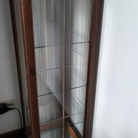Vetrina in legno 3 ripiani in vetro