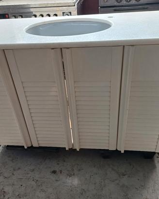 mobiletto bagno piano in marmo